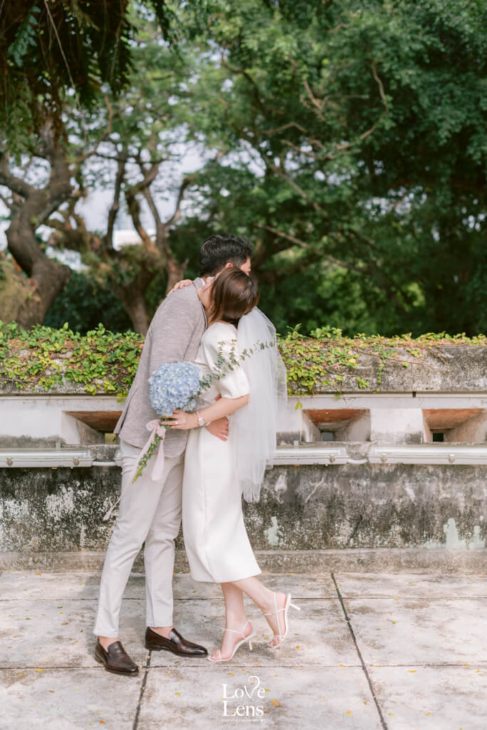 intimate wedding moment