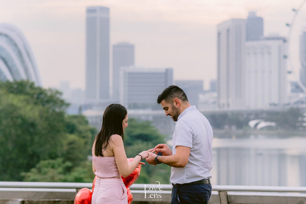 proposal in marina bay sands singapore