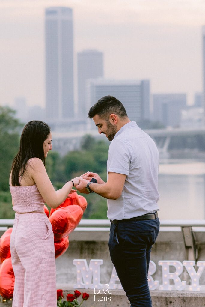 proposal in marina bay sands singapore