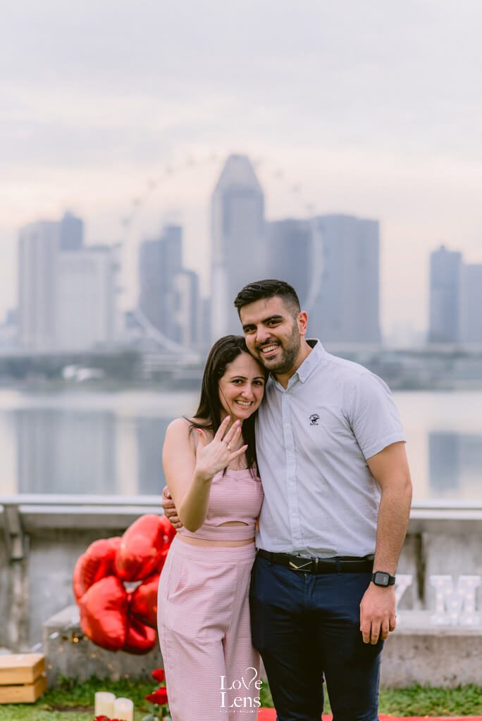 proposal in marina bay sands singapore
