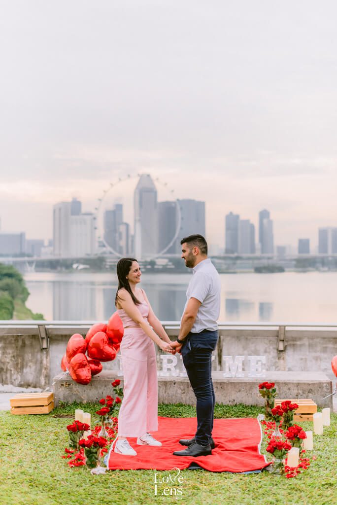 proposal in marina bay sands singapore