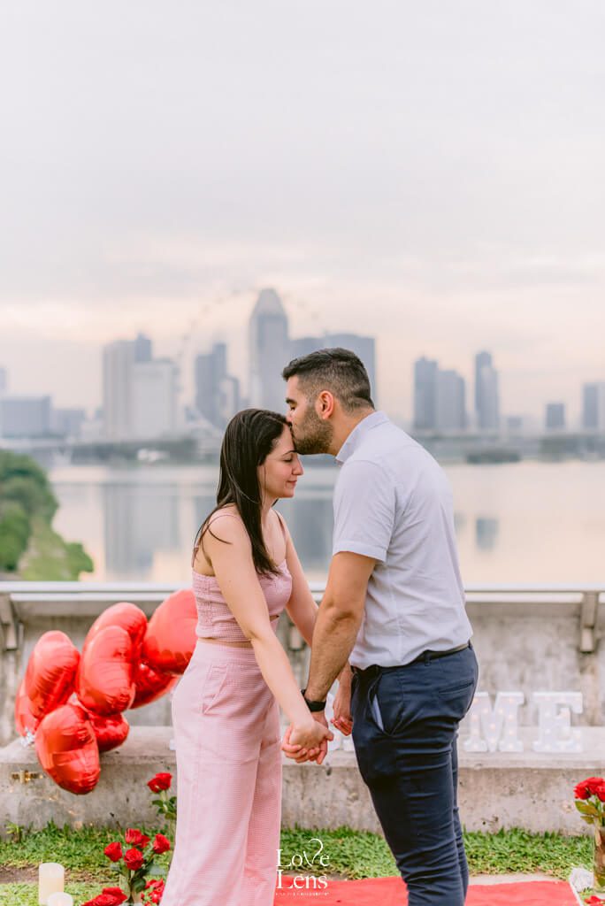 proposal in marina bay sands singapore