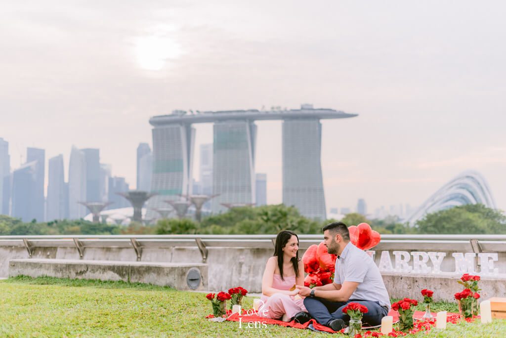 proposal in marina bay sands singapore