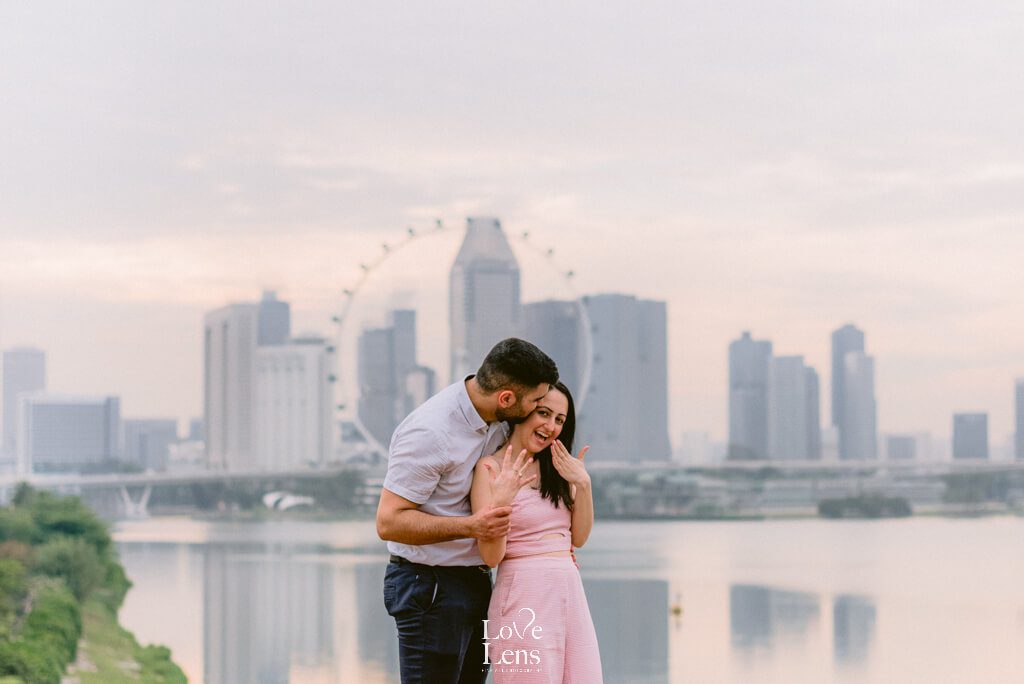 proposal in marina bay sands singapore