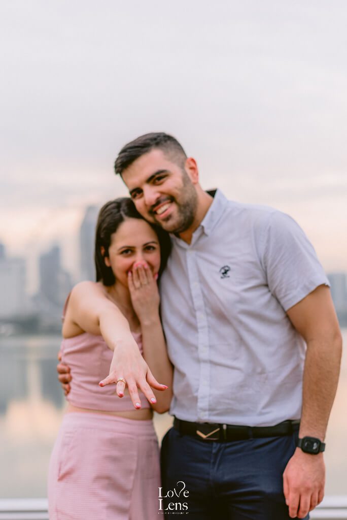 proposal in marina bay sands singapore